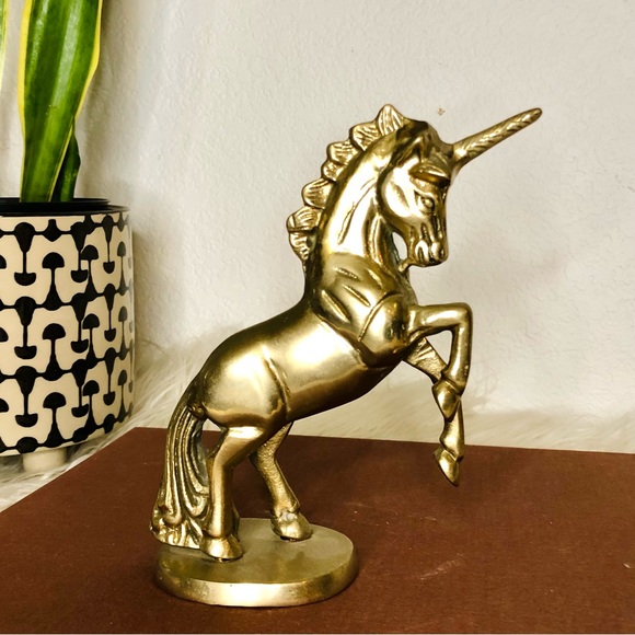 Vintage Brass Unicorn - Picture 4 of 5